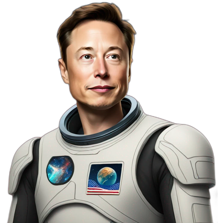 Elon Musk in the space emoji