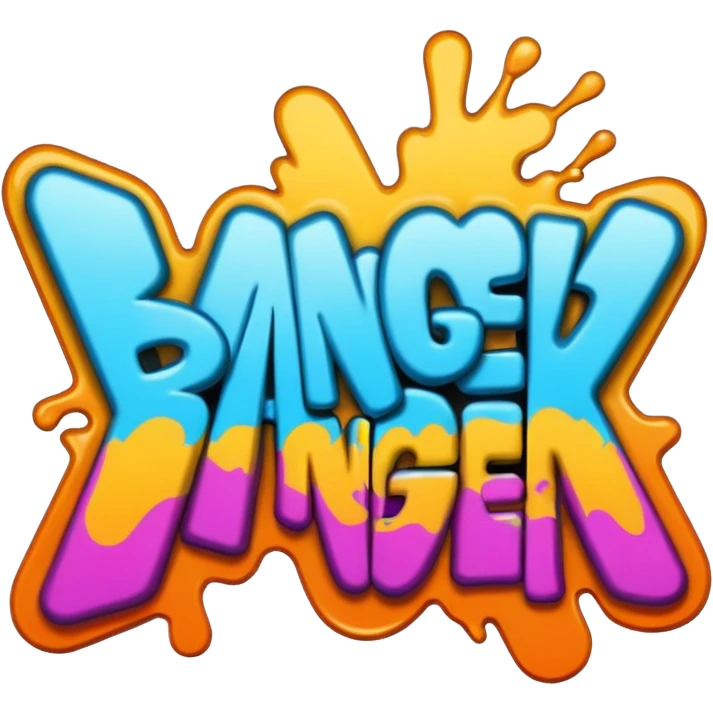 The word Banger in graffiti emoji