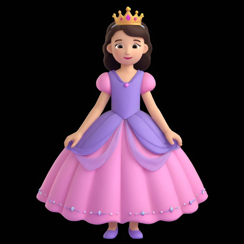 girls in a princess dress emoji