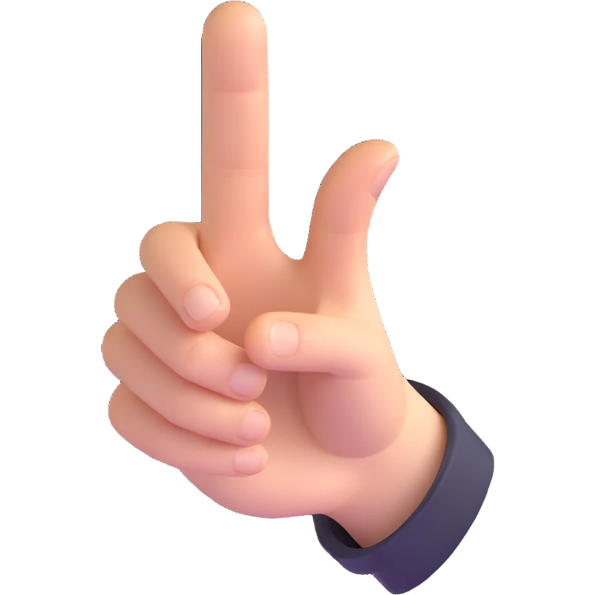 pointing finger emoji