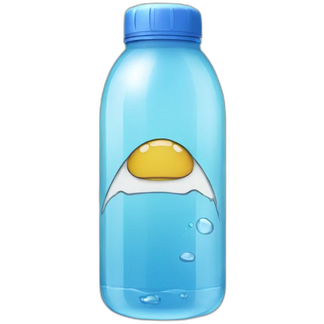 À water bottle of anime emoji