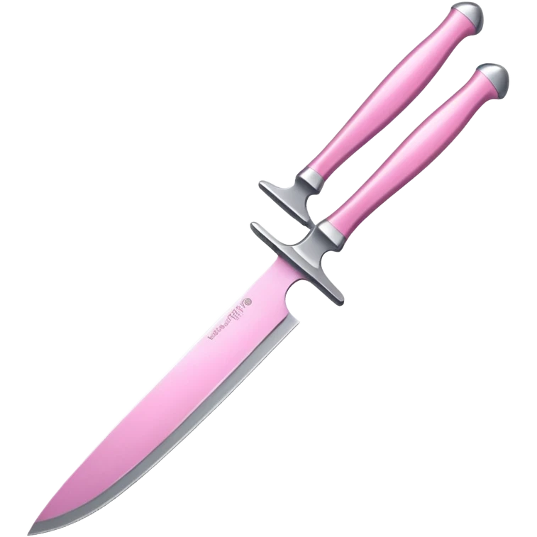 glitter pink knife emoji