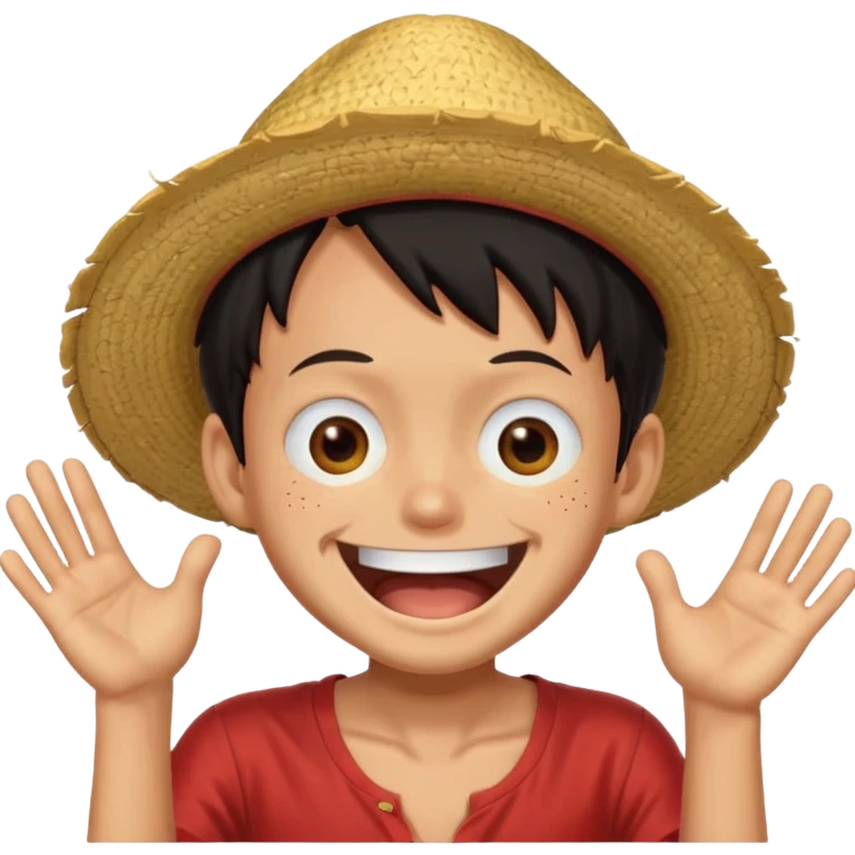 Lufy louthing and saying LOL emoji