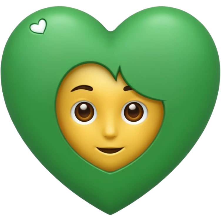Fait une personne avec un coeur vert emoji