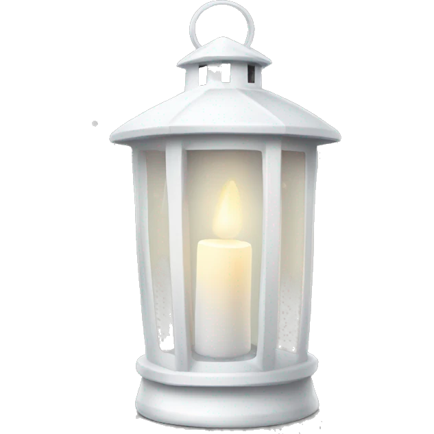 White Christmas lantern  emoji
