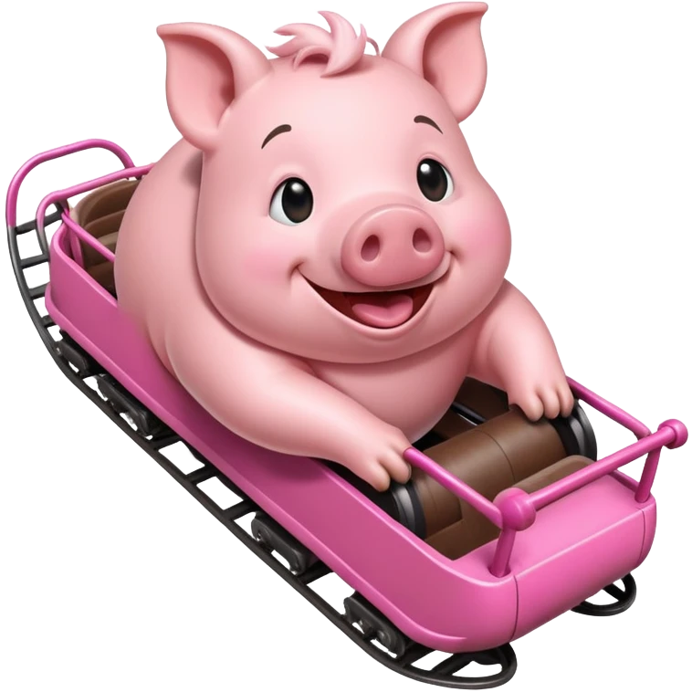 Pig in roller coaster  emoji