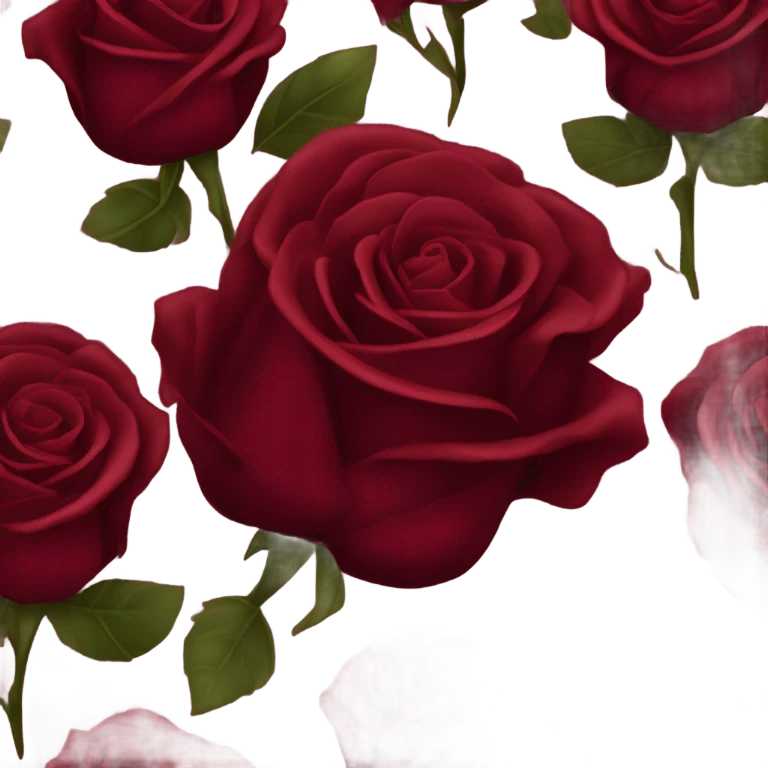A bouquet of deep red roses tied with a burgundy satin ribbon
 emoji