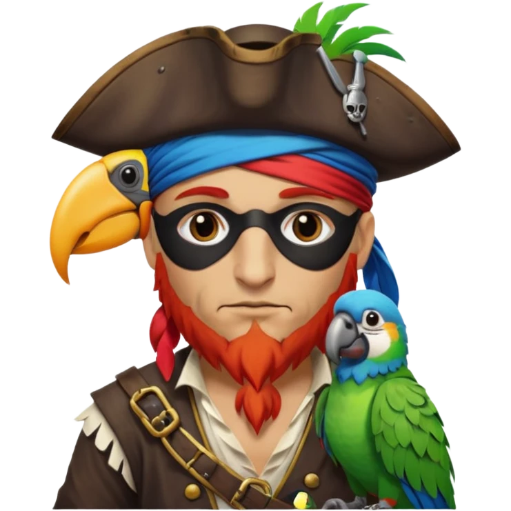 pirate and parrot emoji