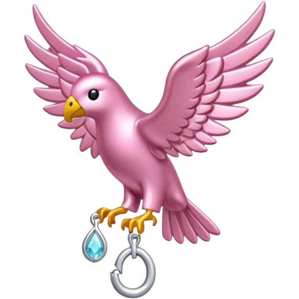 aguja rosa hilo plateado emoji