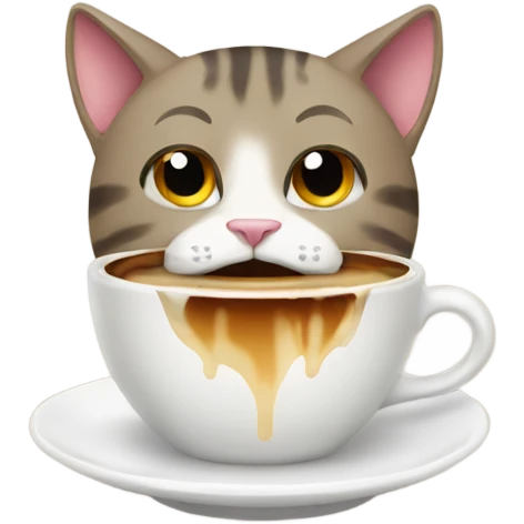 cats drinking a coffee emoji