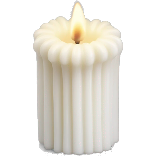 ribbed candle wax white emoji