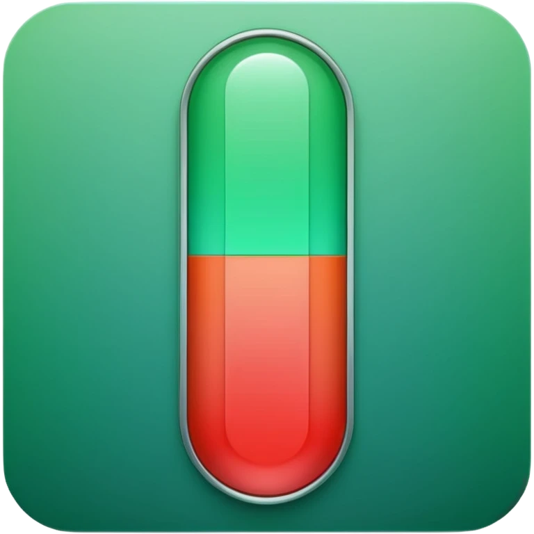 A vertical capsule-shaped progress bar with a color gradient from green at the bottom to red at the top. The bar is divided into segments by thin lines, with bold, outlined numbers scaling upward next to it.  emoji
