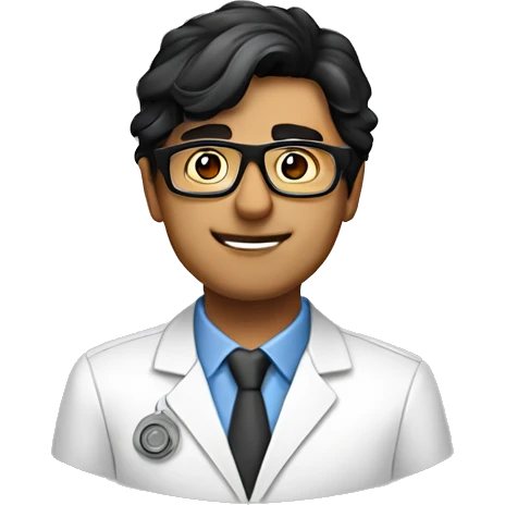 a mechanical engineer expert in computer science black hair indian and add aviator type glasses  emoji