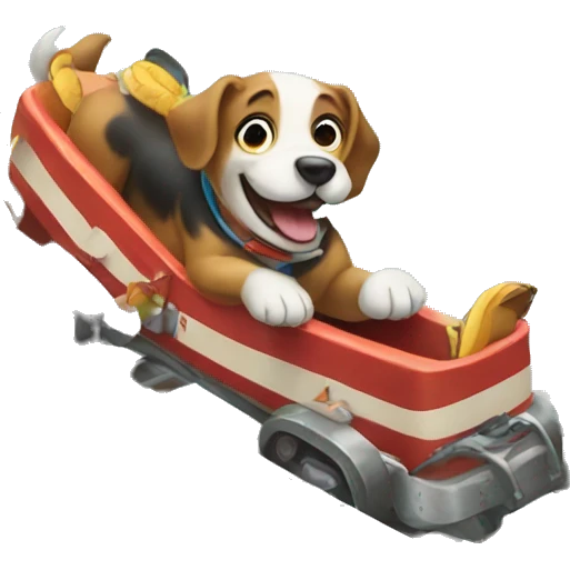 dog on a roller coaster  emoji
