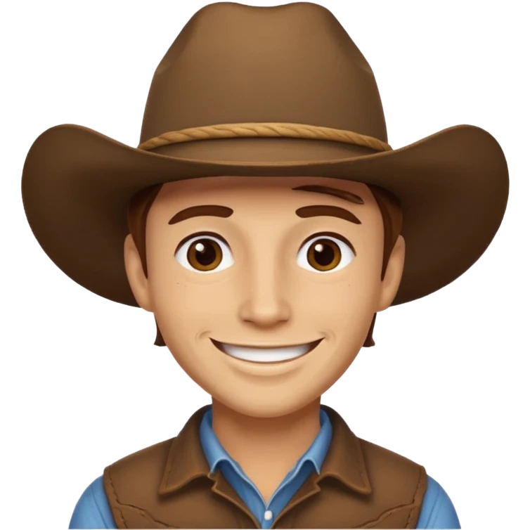 Cowboy with cream on face emoji