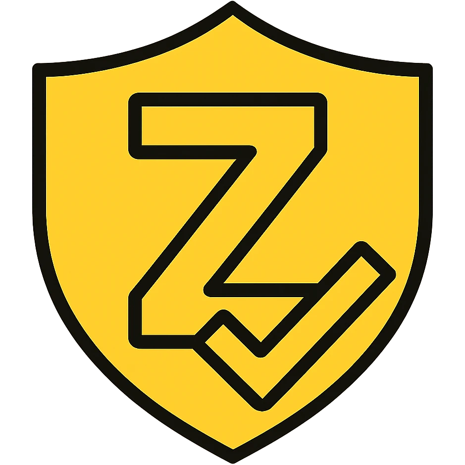 Change the shield and Z to yellow, keeping the color outline icon style, for a moderator role. emoji
