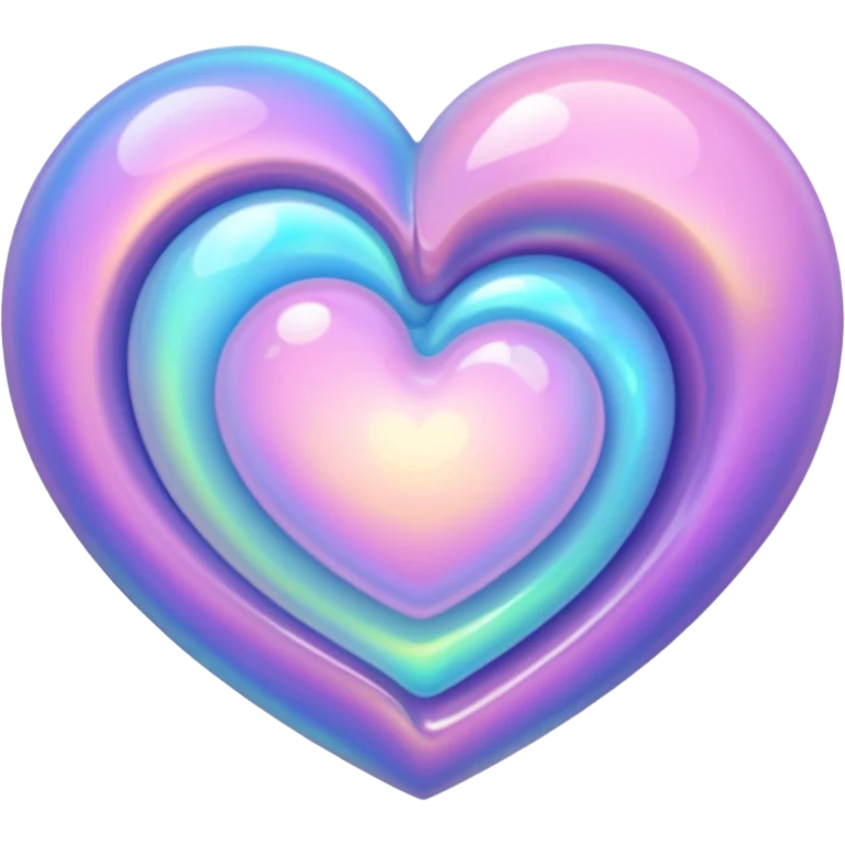 heart with a swirling opal effect emoji