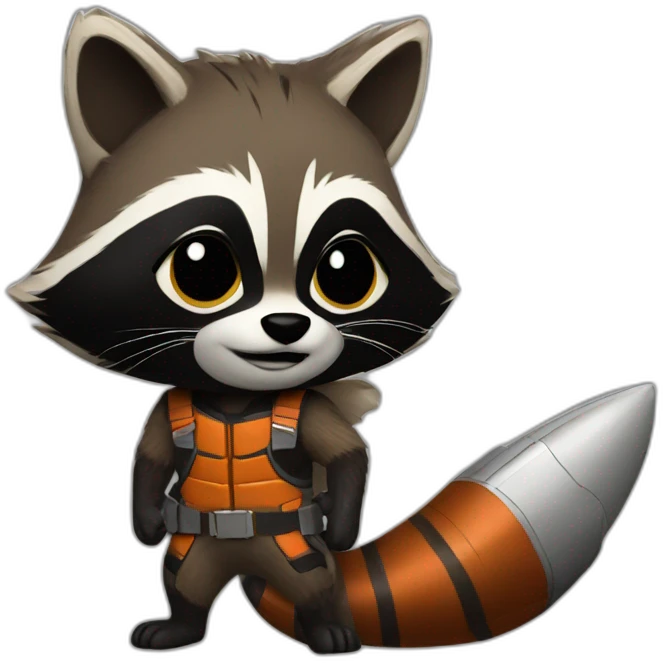 Rocket-raccoon emoji