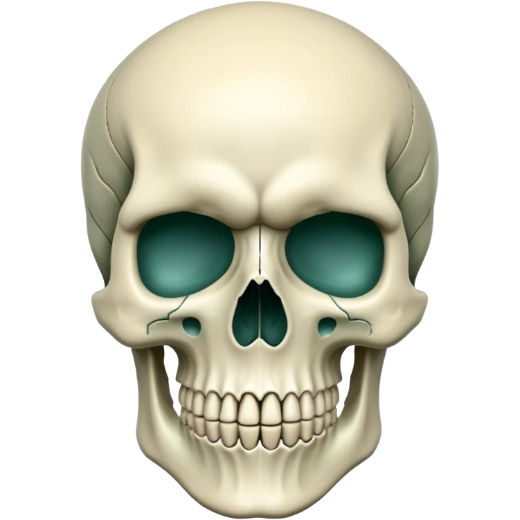 skull in Milwaukee Bucks colors (hunter green, cream, and light blue) emoji