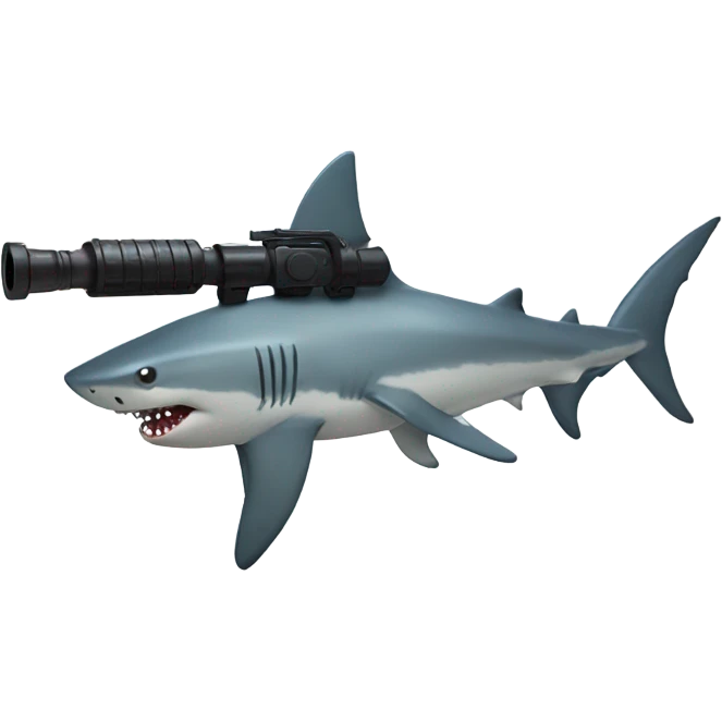 shark with a big gun emoji