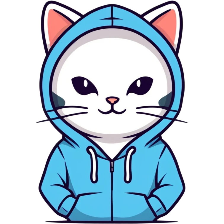Cat with hoodis emoji