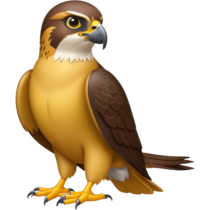 A falcon emoji sitting emoji