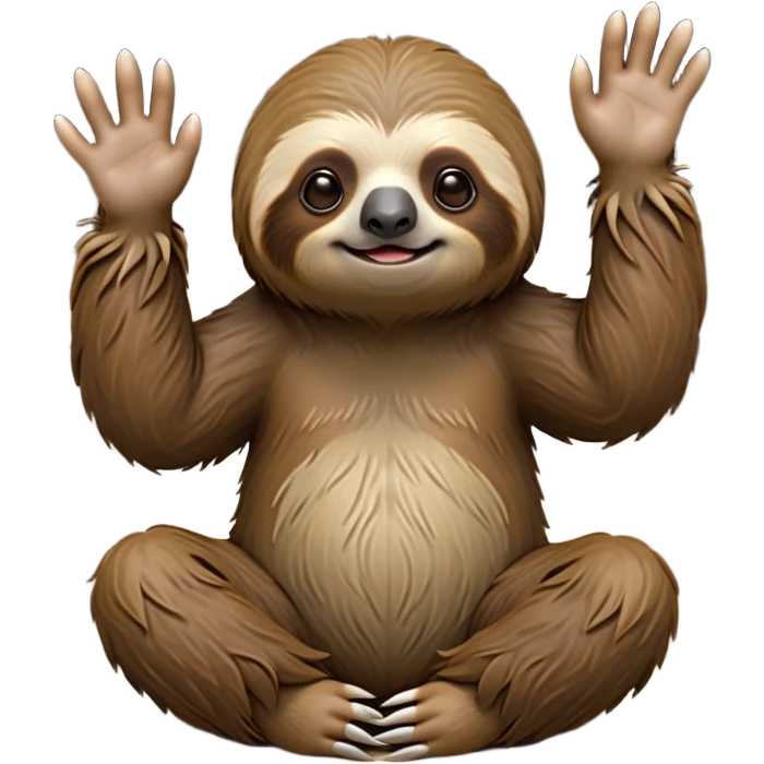 cinematic-sloth-realistic-full-body-sitting-emoji,-long-curved-claws-clinging,-thick-shaggy-brown-fur-slightly-ruffled,-head-tilted-dramatically,-slow-blinking-eyes-filled-with-serene-wisdom,-simplified-yet-realistic-focused-features,-highly-detailed,-glowing-with-an-almost-sarcastic-glow emoji