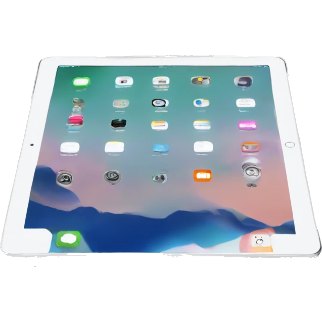 Apple iPad Pro with keyboard emoji