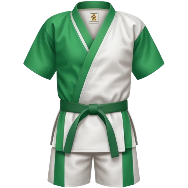 karate gi with a green belt emoji