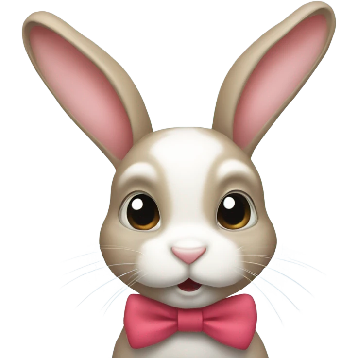 Bunny with a bow on it’s ear emoji