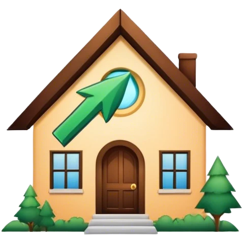 arrow pointing to the inside of a house emoji