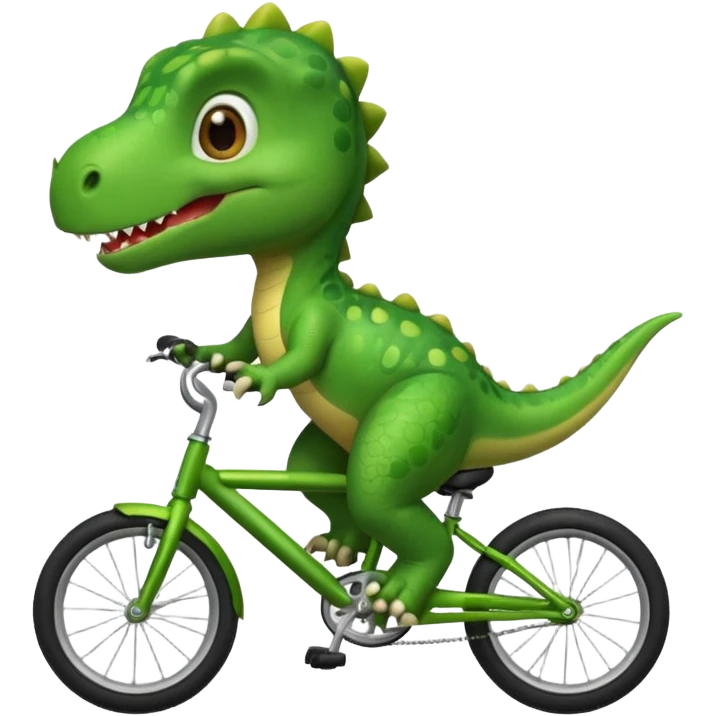 Baby dinosaur riding a bike  emoji