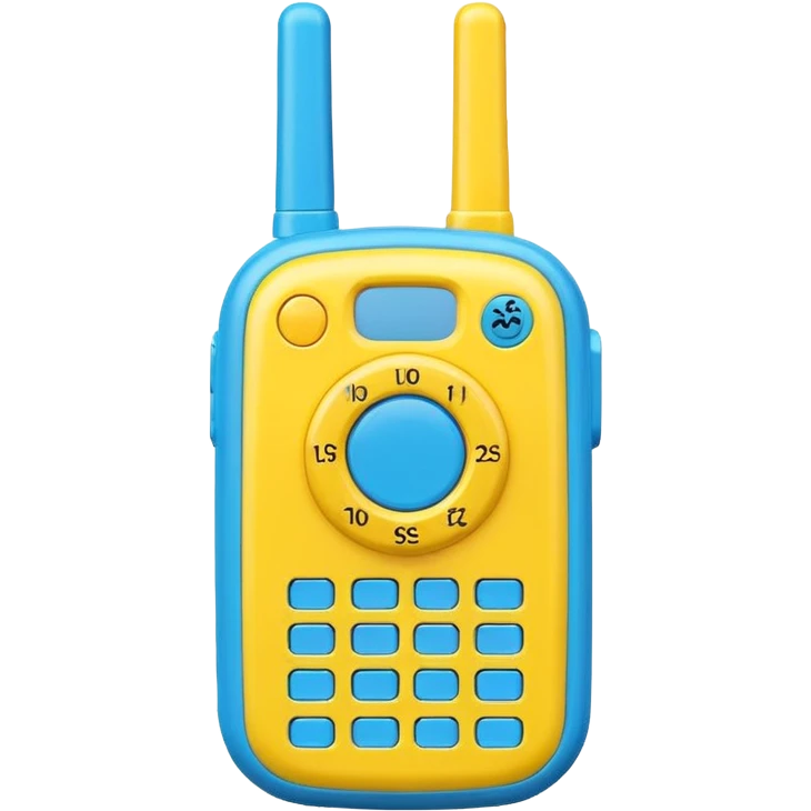 Kid toy walkie talkie with cartoon design emoji