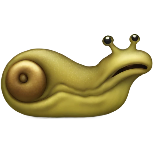 Bored slug emoji