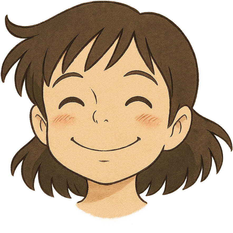 ghibli style smiling face illustration emoji