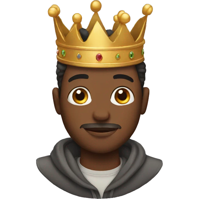 black man with crown  emoji
