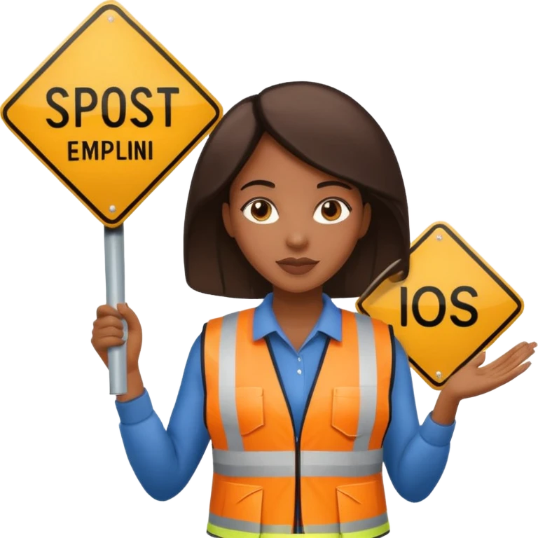 Street Sign Maker black woman emoji