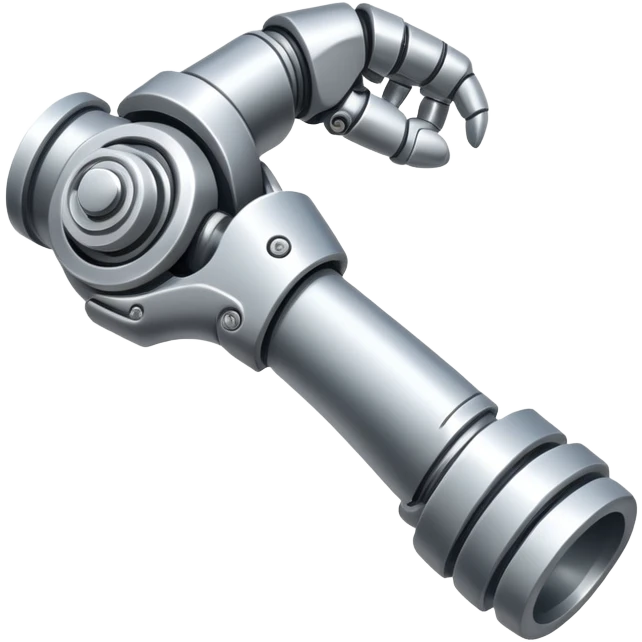 silver mechanical arm bycep emoji