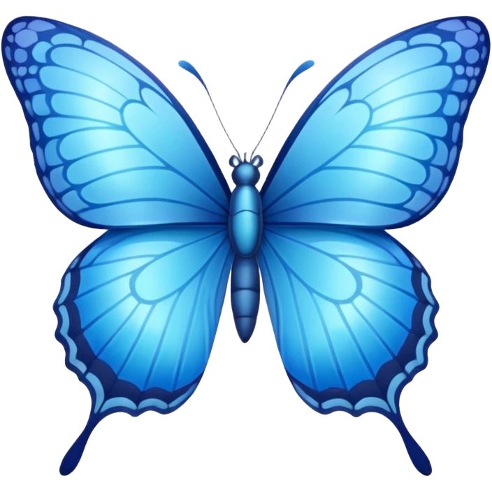 blue butterfly smll emoji