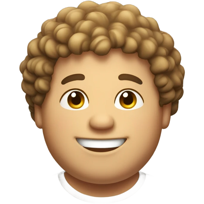 Bading edish curly hair guy chubby smiling emoji