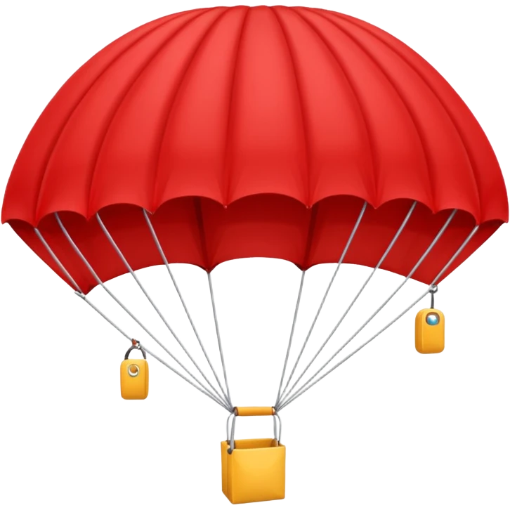 red parachute emoji