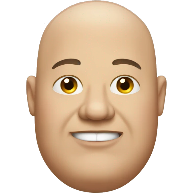 Bald fat man emoji