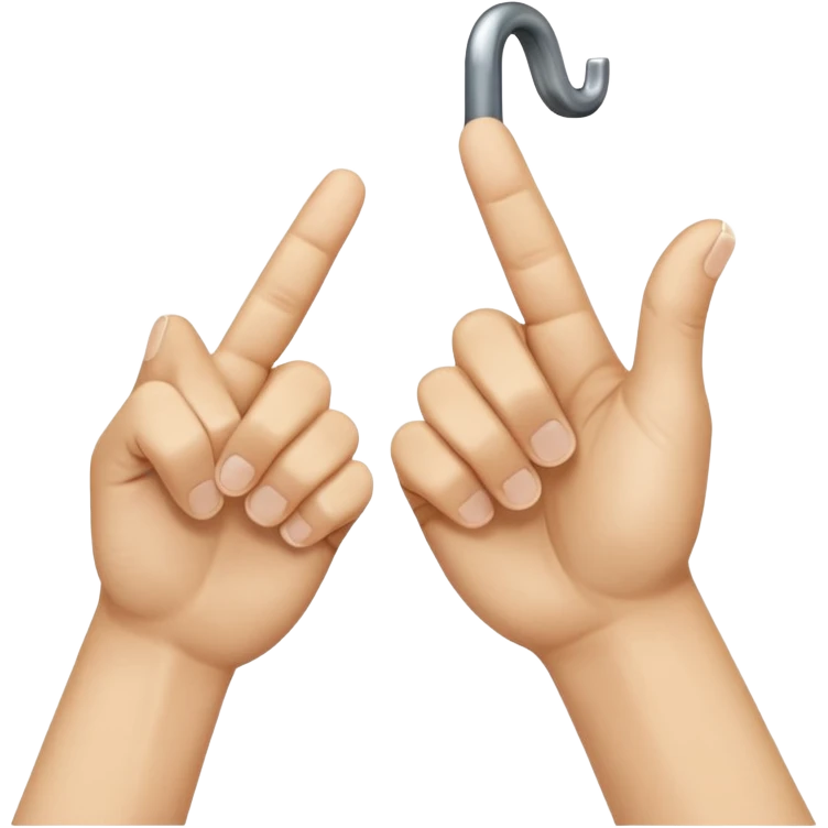 Hold up your hands. With your left hand, make a ‘6’ by curling your index finger like a hook while sticking your thumb out. With your right hand, make a ‘7’ by pointing your index finger straight and your thumb sideways like an L-shape. Put both hands next to each other — that’s the 67 meme emoji