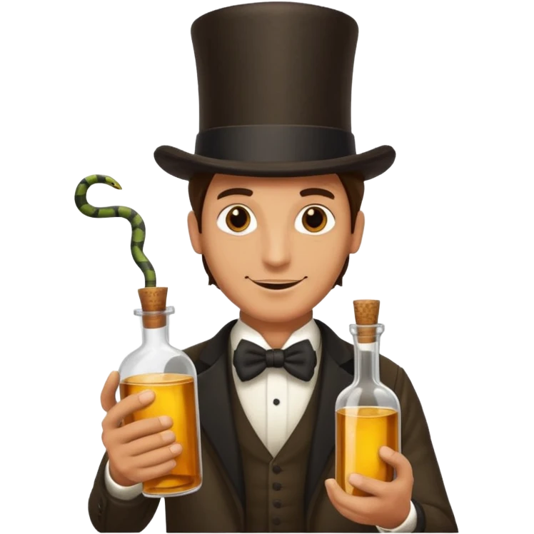 Man selling snake oil  emoji