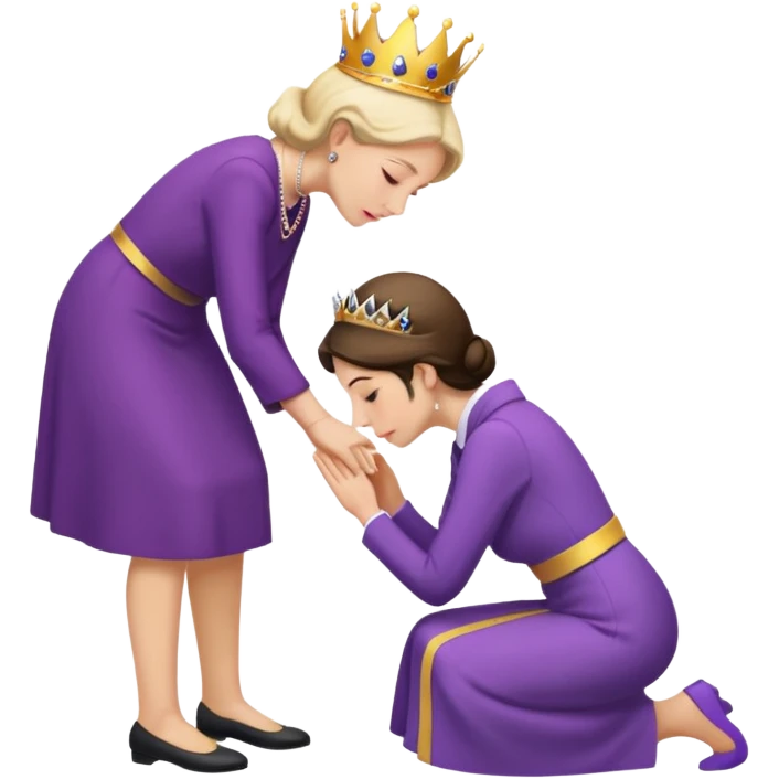 Bowing to the queen emoji