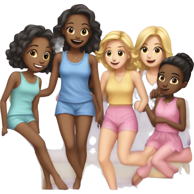 sleepover girls party emoji
