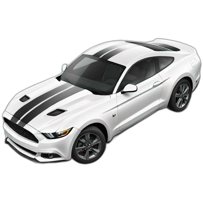 2017 White Mustang emoji