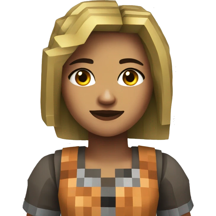 Female Minecraft character realistic emoji