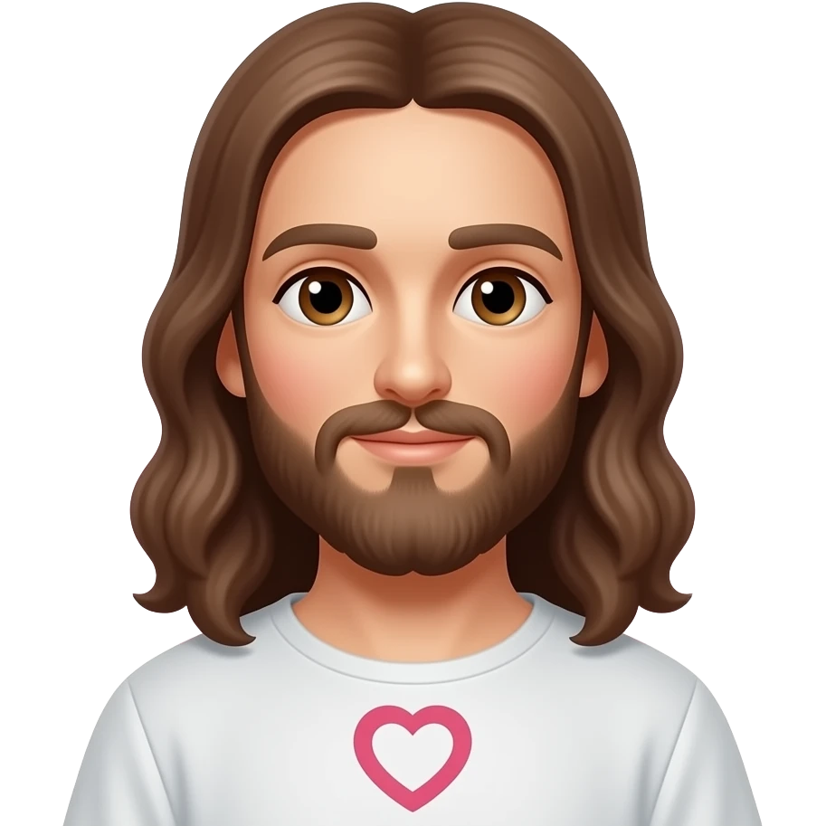 Jesus. Heart light pink emoji