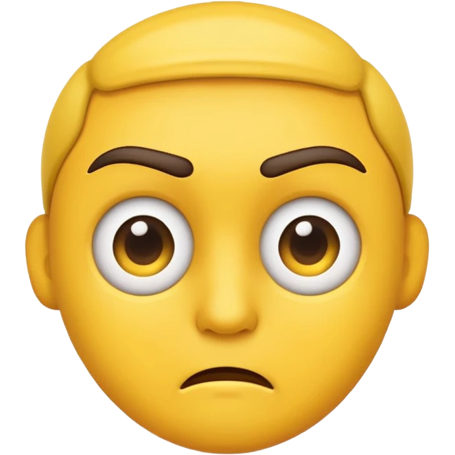 emoji with a raised eyebrow emoji